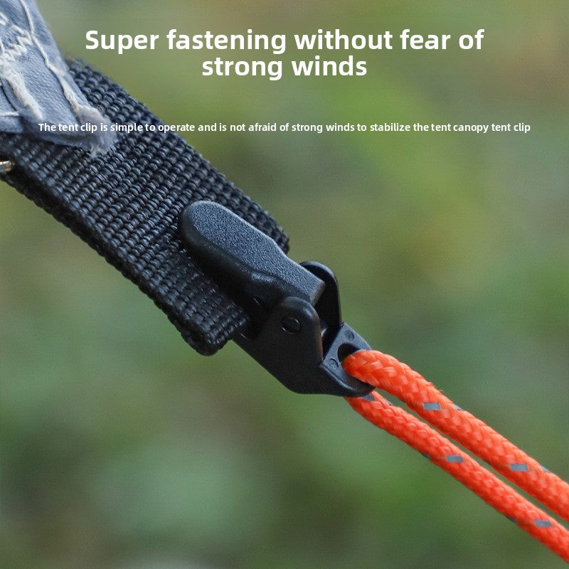 Outdoor tent clips canopy clips reinforced windproof waterproof tent clips multi functional rope buckles outdoor