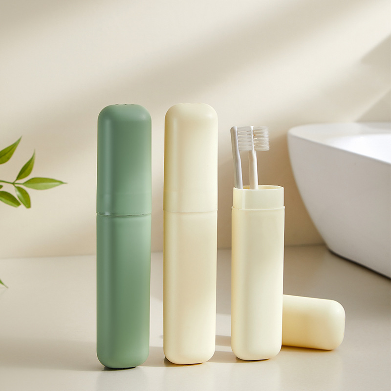 Portable Toothbrush Travel Case – 2-in-1 Toothbrush Holder and Rinse Cup for Travel & Daily Use