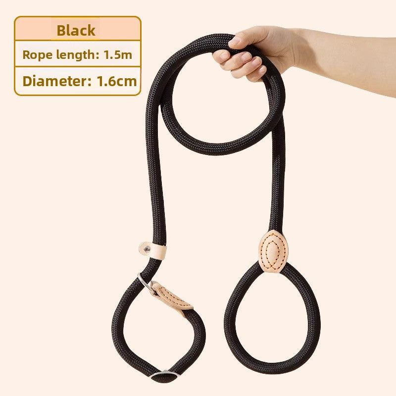 Durable No-Pull Dog Leash â Adjustable Training P Chain Collar for Medium & Large Dogs, Anti-Escape & Explosion-Proof Design