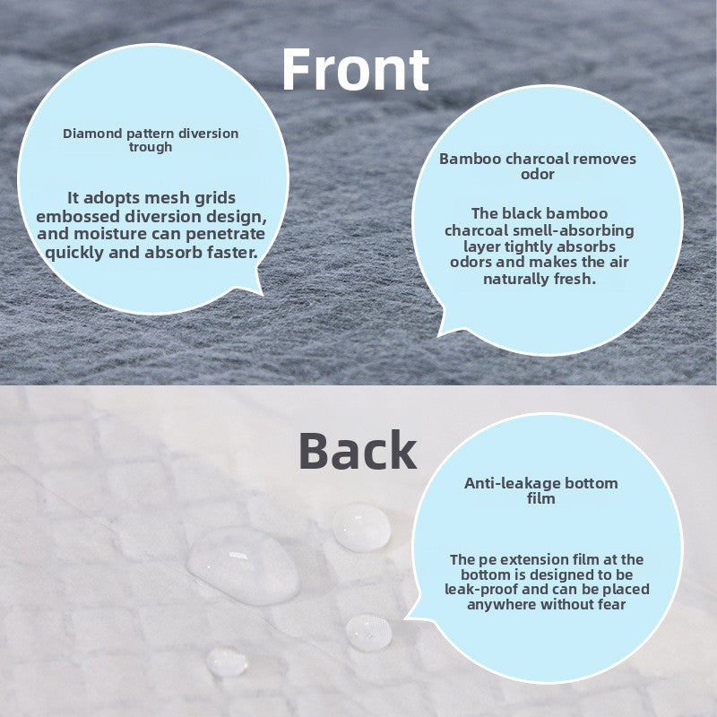 Thickened Bamboo Charcoal Pet Urine Pads – Washable, Super Absorbent & Deodorizing Dog & Cat Pee Pads
