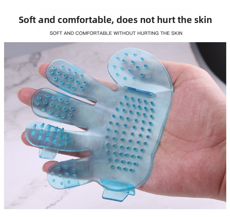 Pet Bath Grooming Gloves for Dogs & Cats – 5-Finger Massage Brush, Deshedding & Cleaning Glove