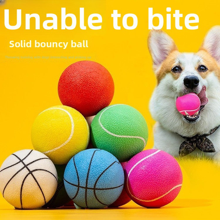 Durable Dog Tennis Ball Toy 🐶 – Elastic, Chew-Resistant 🎾, Bouncy Training Ball for Fetch & Play