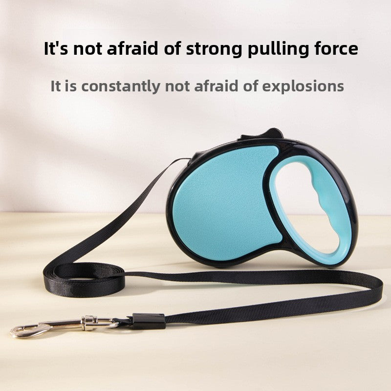 Retractable Dog Leash with One-Button Brake, Explosion-Proof Traction Belt for Small & Large Dogs