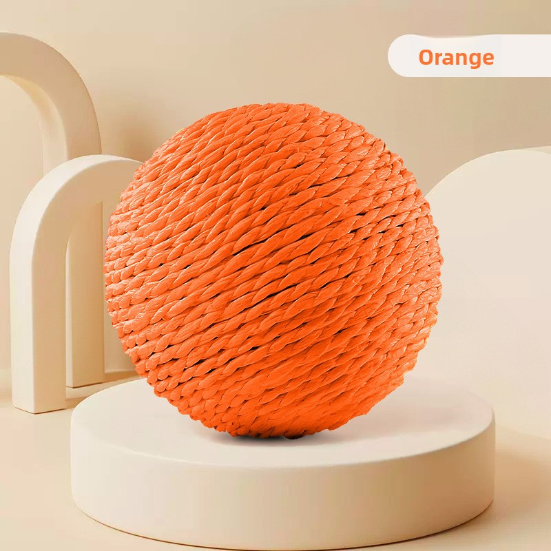 Sisal Cat Toy Ball – Interactive Chew & Play Toy for Cats, Boredom Relief, Teeth Cleaning, Stress Reduction