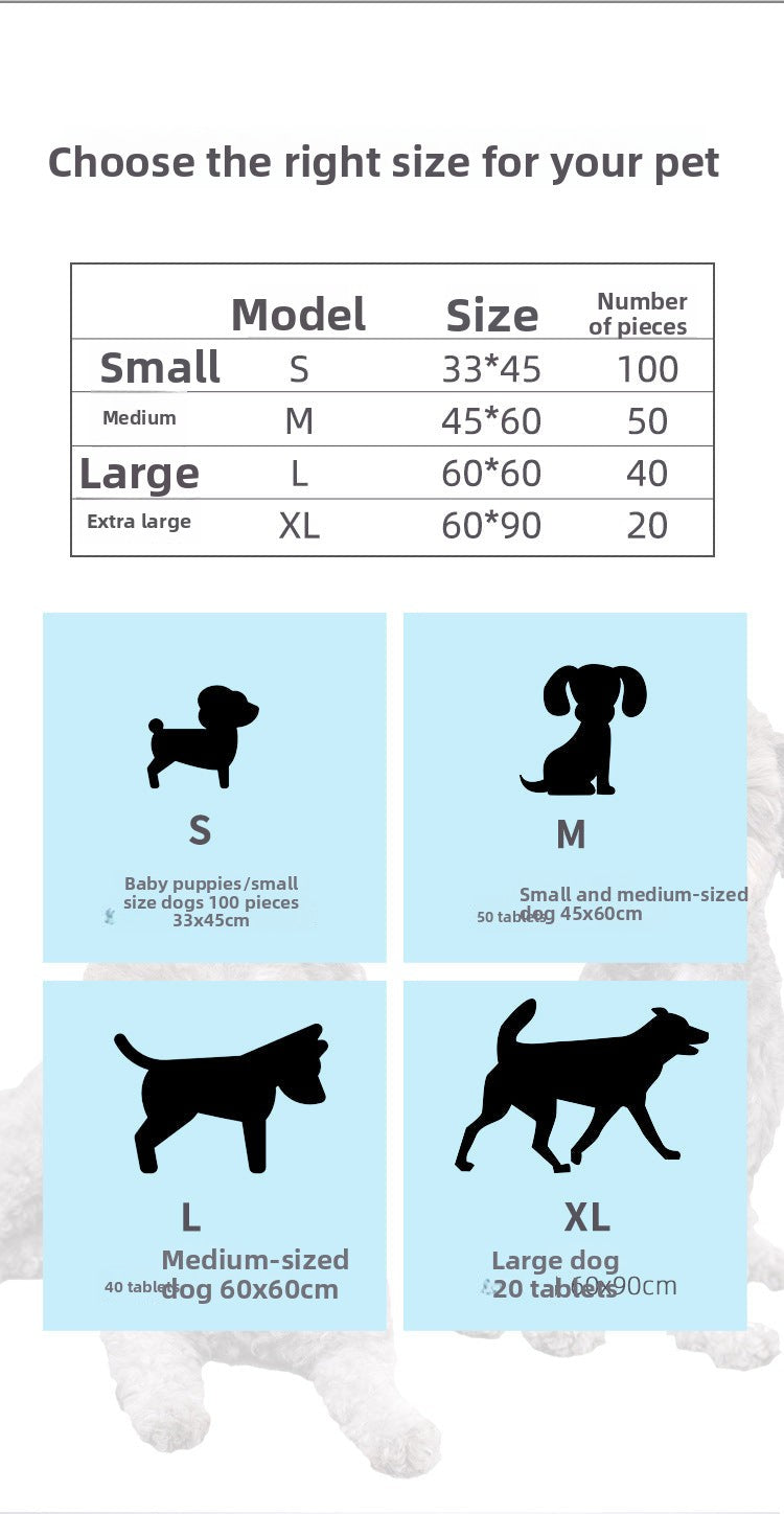 Thickened Bamboo Charcoal Pet Urine Pads – Washable, Super Absorbent & Deodorizing Dog & Cat Pee Pads