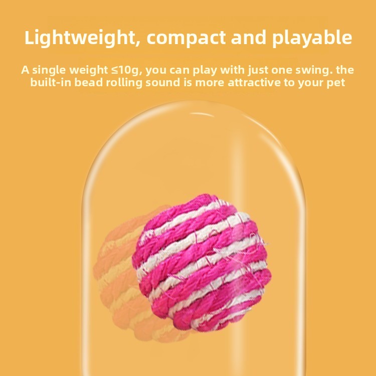 Sisal Cat Toy Ball – Interactive Chew & Play Toy for Cats, Boredom Relief, Teeth Cleaning, Stress Reduction