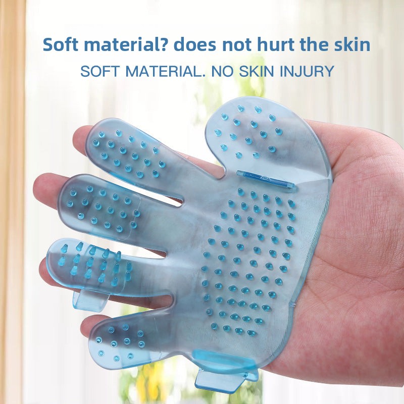Pet Bath Grooming Gloves for Dogs & Cats – 5-Finger Massage Brush, Deshedding & Cleaning Glove