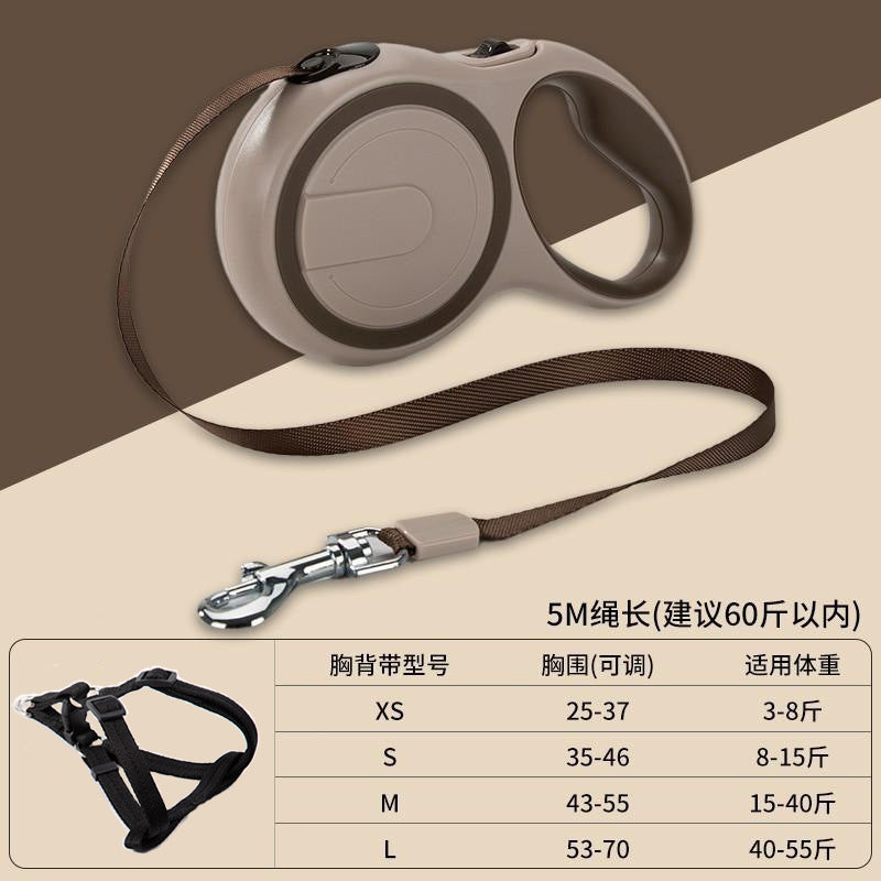 Automatic Retractable Dog Leash â 5M Durable Pet Walking Rope with One-Button Lock for Small & Medium Dogs