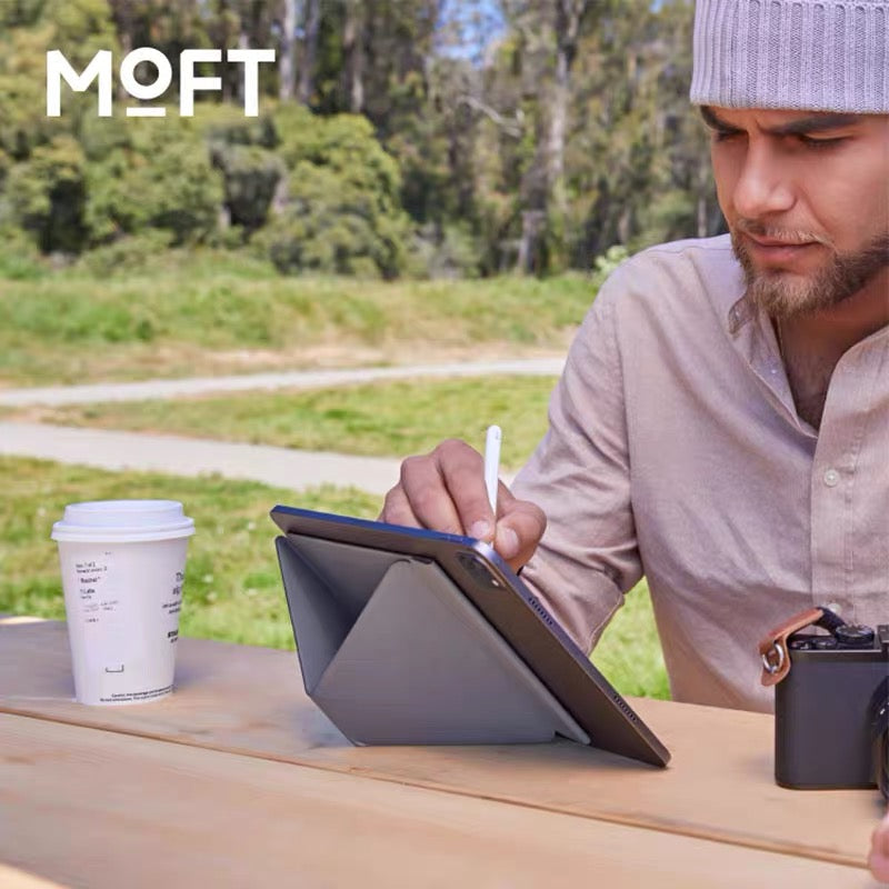 MOFT Magnetic Folding Stand for iPad & Tablets – Adjustable Angles, Ultra-Slim, Compatible with MagSafe & Keyboards