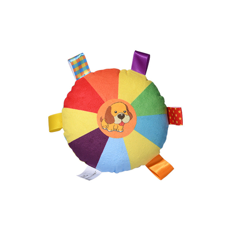 Interactive Dog Sound Toy 🐶🎶 – Colorful Chew-Resistant Plush Frisbee for Fetch, Training & Play