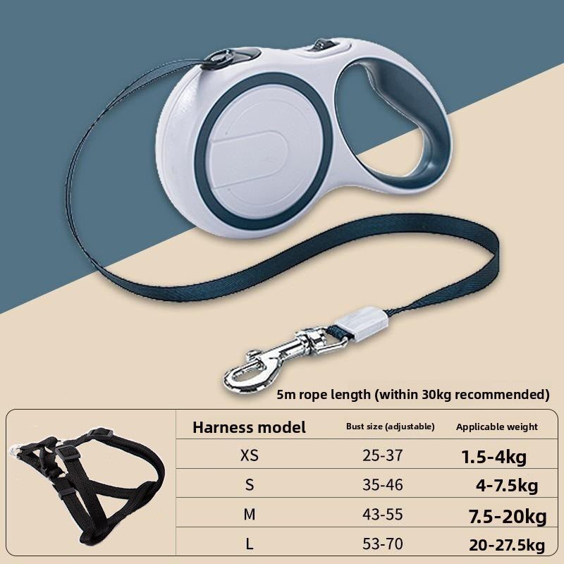 Automatic Retractable Dog Leash â 5M Durable Pet Walking Rope with One-Button Lock for Small & Medium Dogs