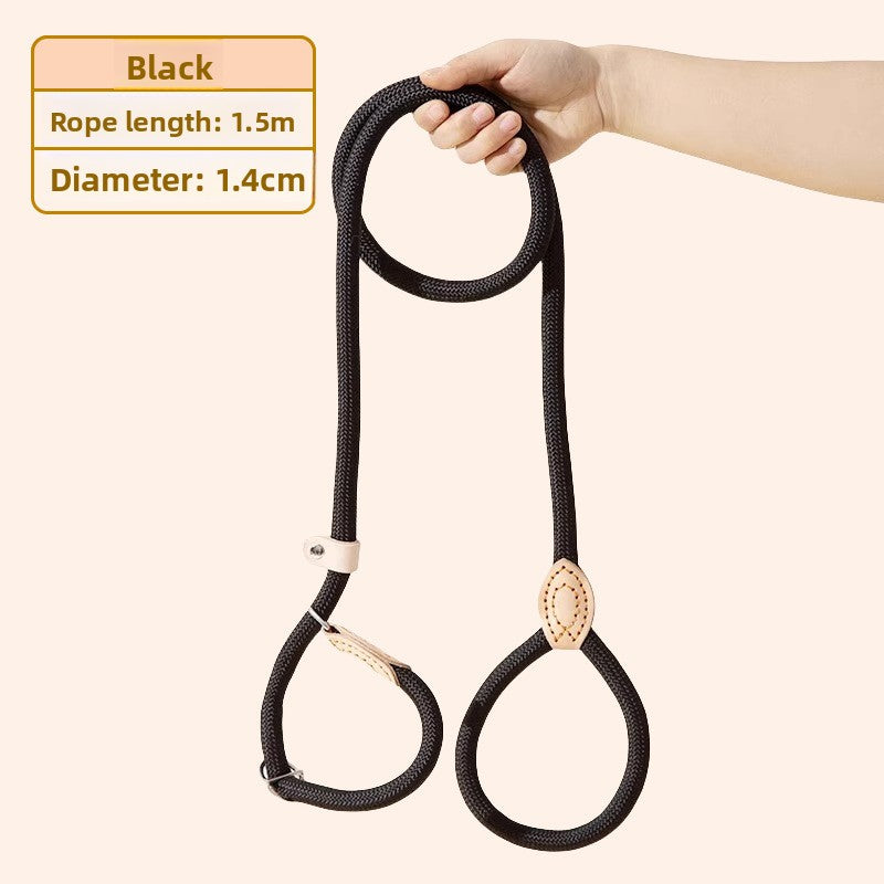 Durable No-Pull Dog Leash â Adjustable Training P Chain Collar for Medium & Large Dogs, Anti-Escape & Explosion-Proof Design
