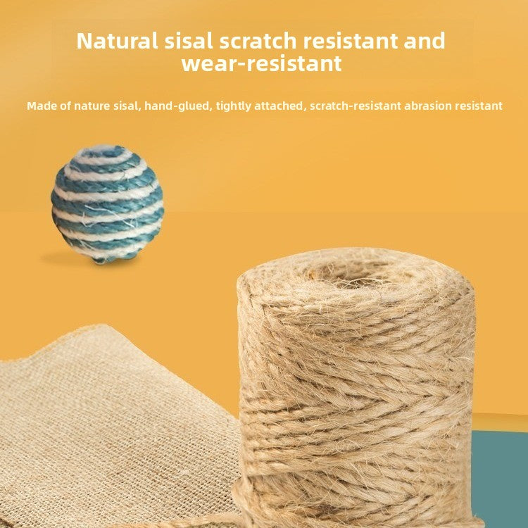 Sisal Cat Toy Ball – Interactive Chew & Play Toy for Cats, Boredom Relief, Teeth Cleaning, Stress Reduction
