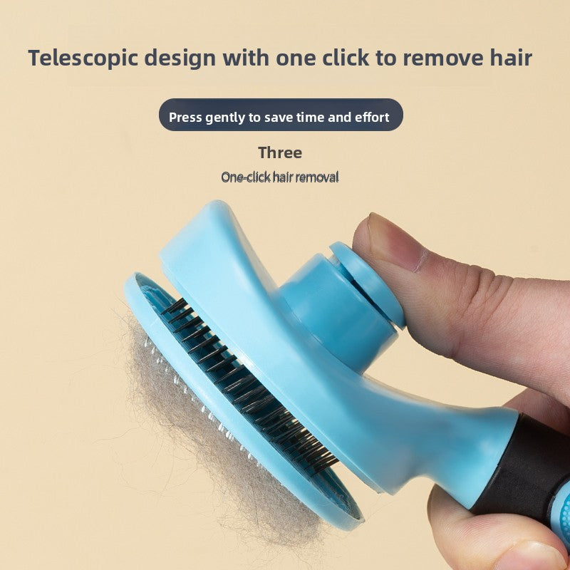 Self-Cleaning Pet Grooming Brush 🐾 – Cat & Dog Hair Removal Comb, Gentle Deshedding Tool for Long & Short Hair