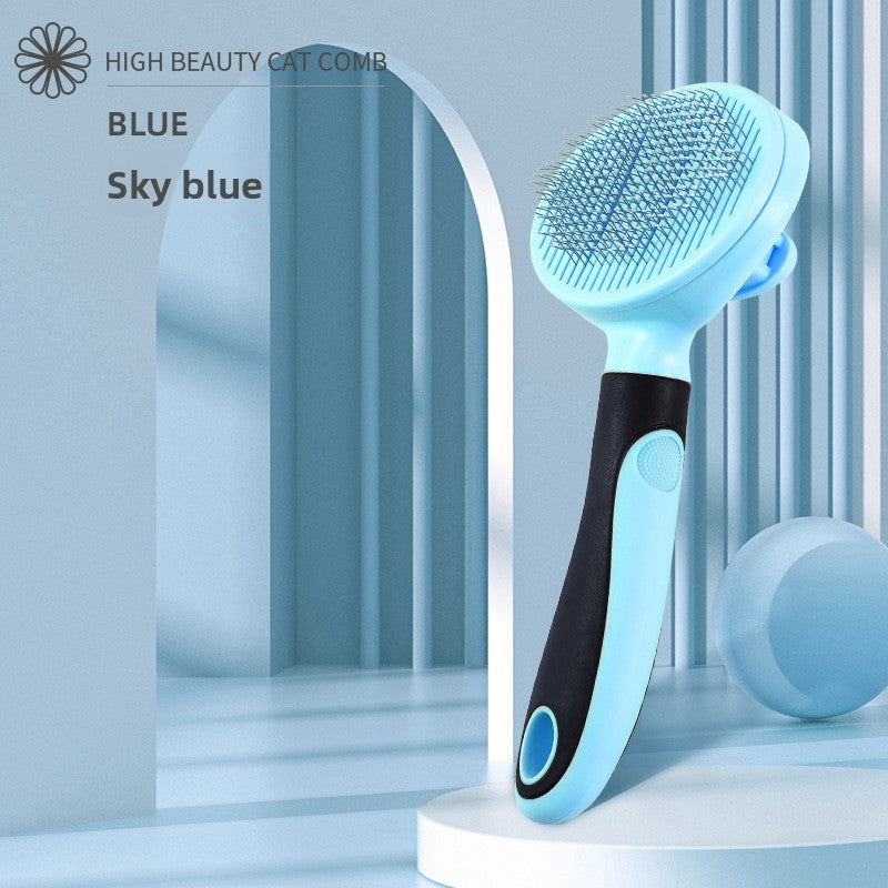 Self-Cleaning Pet Grooming Brush 🐾 – Cat & Dog Hair Removal Comb, Gentle Deshedding Tool for Long & Short Hair