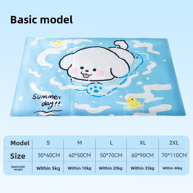 Pet Cooling Mat for Dogs & Cats – Summer Cooling Pad, Foldable, Washable, Multiple Sizes (Basic / Essential Oil)
