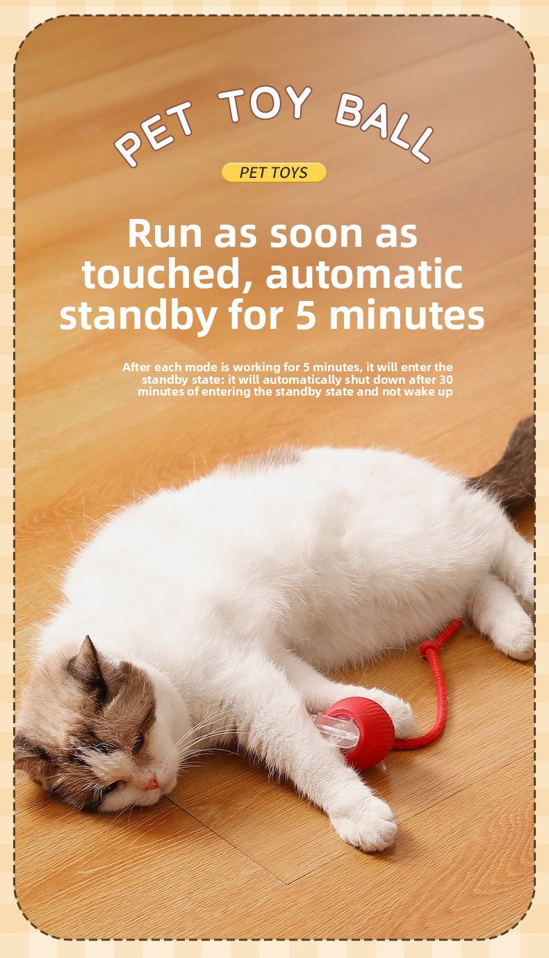 Automatic Interactive Dog & Cat Toy Ball – Durable Smart Rolling Ball for Self-Entertainment & Exercise