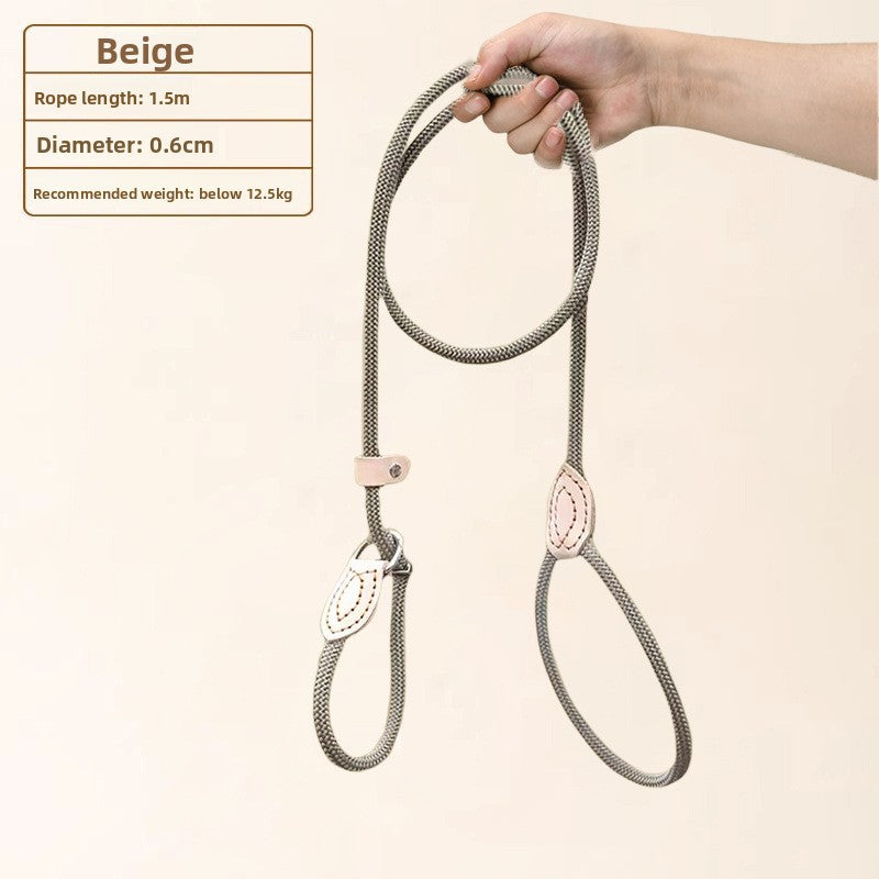 Durable No-Pull Dog Leash â Adjustable Training P Chain Collar for Medium & Large Dogs, Anti-Escape & Explosion-Proof Design