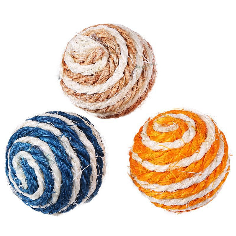 Sisal Cat Toy Ball – Interactive Chew & Play Toy for Cats, Boredom Relief, Teeth Cleaning, Stress Reduction