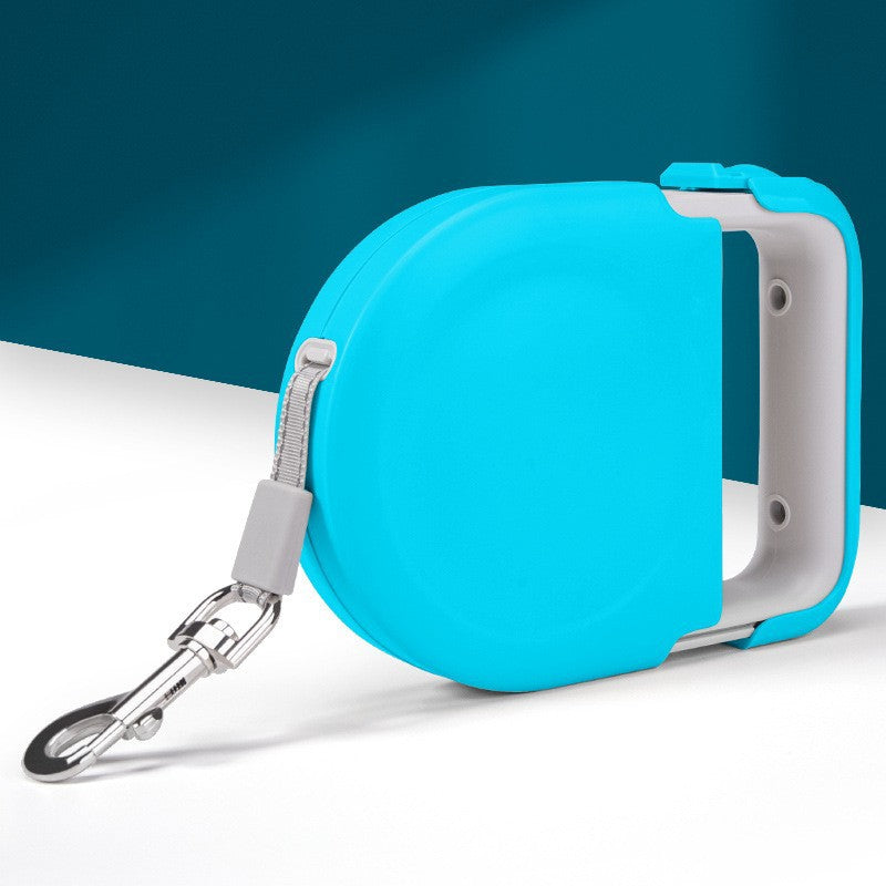 Retractable Dog Leash with One-Button Brake, Explosion-Proof Traction Belt for Small & Large Dogs