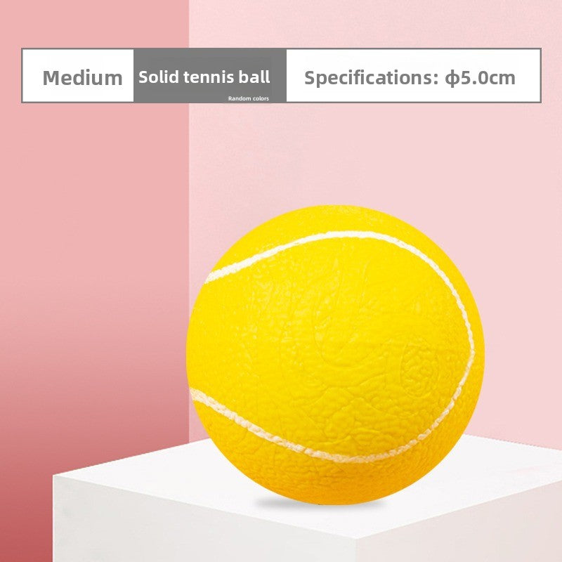 Durable Dog Tennis Ball Toy 🐶 – Elastic, Chew-Resistant 🎾, Bouncy Training Ball for Fetch & Play