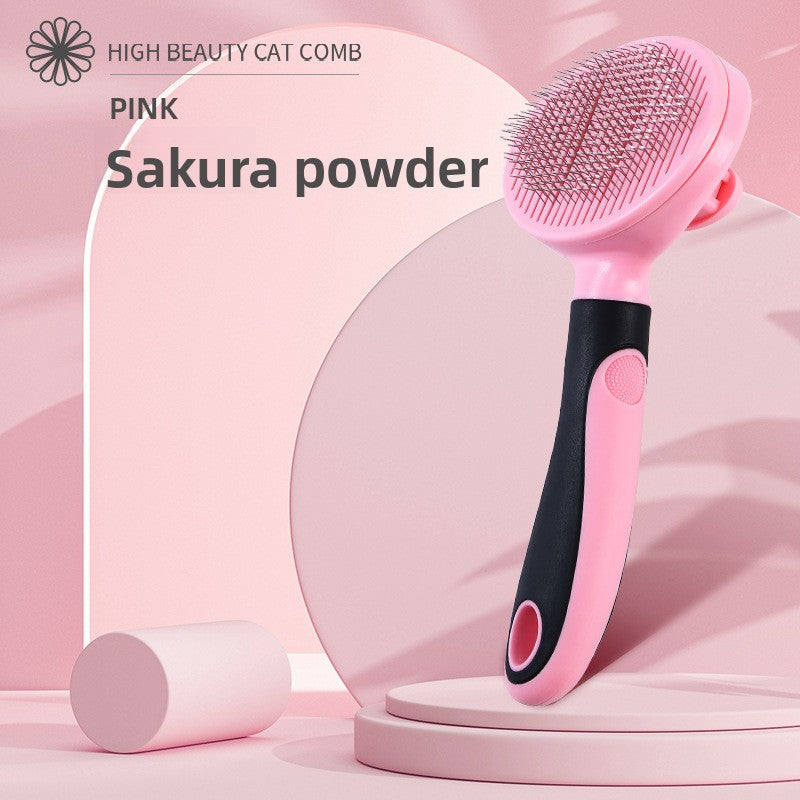 Self-Cleaning Pet Grooming Brush 🐾 – Cat & Dog Hair Removal Comb, Gentle Deshedding Tool for Long & Short Hair