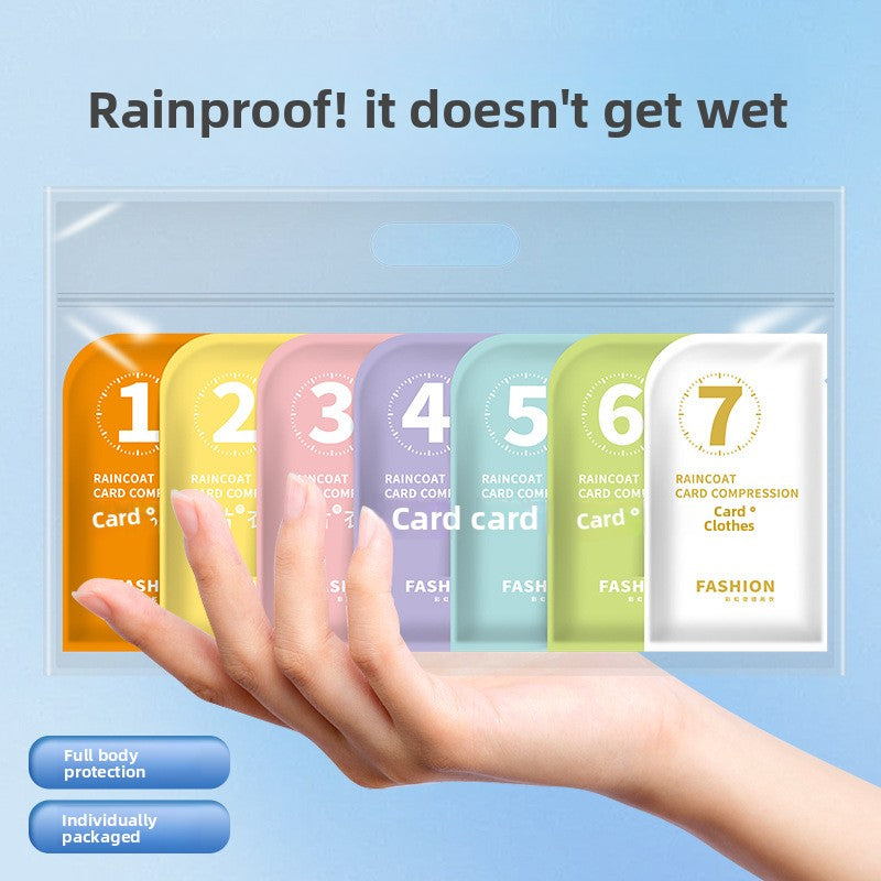 Disposable raincoat portable large thickened extended waterproof card raincoat poncho for outdoor travel and rafting in scenic areas