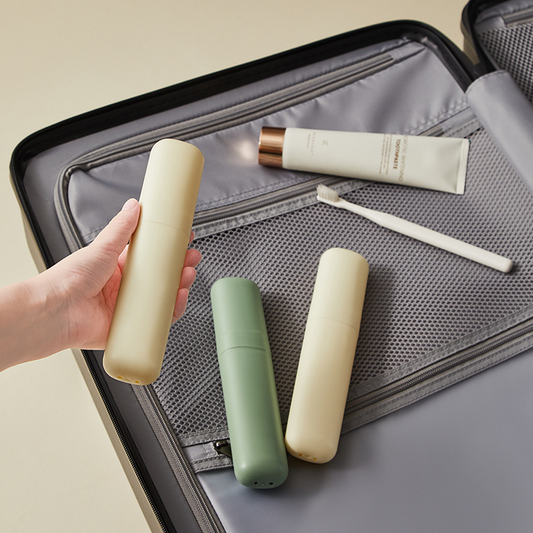Portable Toothbrush Travel Case – 2-in-1 Toothbrush Holder and Rinse Cup for Travel & Daily Use