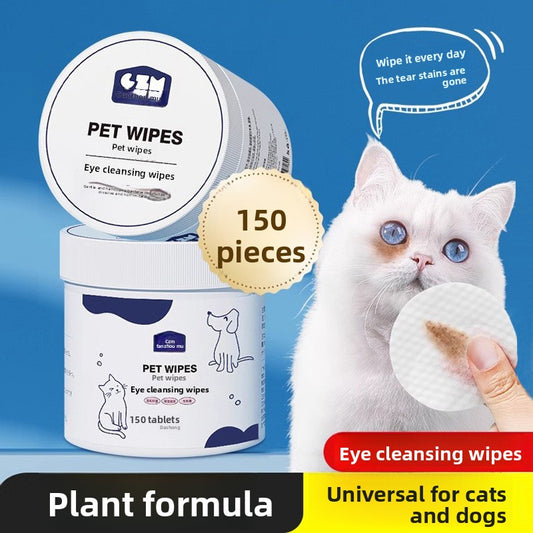 Pet Tear Stain Remover Wipes 🐶🐱 – Gentle Eye Cleaning Pads for Dogs & Cats, Anti-Bacterial & Non-Irritating