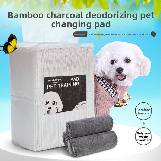 Thickened Bamboo Charcoal Pet Urine Pads – Washable, Super Absorbent & Deodorizing Dog & Cat Pee Pads