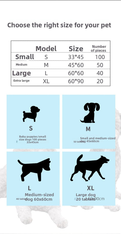 Thickened Bamboo Charcoal Pet Urine Pads – Washable, Super Absorbent & Deodorizing Dog & Cat Pee Pads