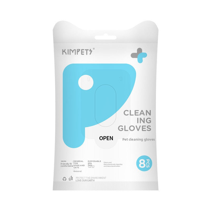Disposable Pet Cleaning Gloves – Dog & Cat Bath Wipes, Deodorizing, Grooming & Massage Mitts