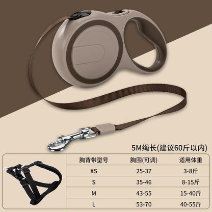 Automatic Retractable Dog Leash – 5M Durable Pet Walking Rope with One-Button Lock for Small & Medium Dogs