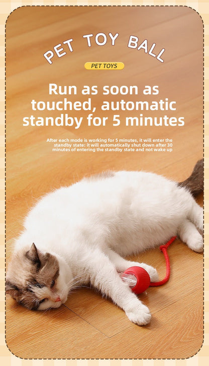 Automatic Interactive Dog & Cat Toy Ball – Durable Smart Rolling Ball for Self-Entertainment & Exercise
