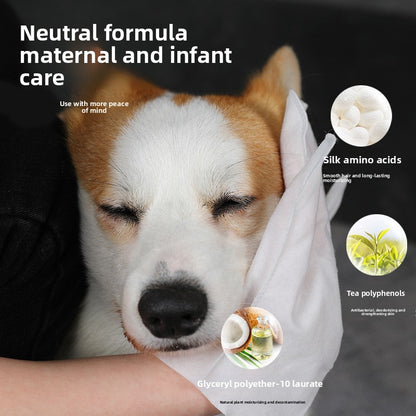Disposable Pet Cleaning Gloves – Dog & Cat Bath Wipes, Deodorizing, Grooming & Massage Mitts