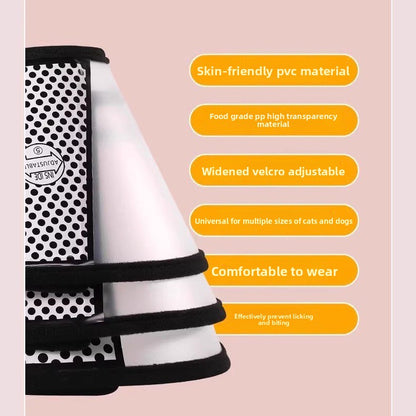 Adjustable Elizabethan Collar for Dogs & Cats 🐶🐱 – Soft, Anti-Lick, Scratch-Resistant Recovery Cone for Post-Surgery Protection